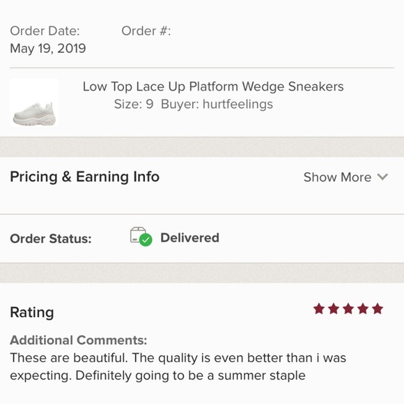 SZ 9/10 Low Top Lace Up Platform Wedge Sneakers - Picture 4 of 4